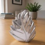 Silver Leaf Decorative Vase - Image 2