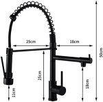 Kitchen Sink Mixer Taps Pull Out Kitchen Faucet, Rose Gold Kitchen Sink Mixer Tap, Kitchen Faucet, Vanity Water Tap, Rotating Faucet Sink Faucet Easy to Install (Color : Rose Gold) Double The Comfort - Image 5