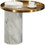 LUOYONG Living Room Office Marble Side Table Metal Coffee Table Side Table Bedside Table, Bedroom (Color : Model Two) - Image 2