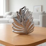Silver Leaf Decorative Vase