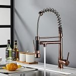 Kitchen Sink Mixer Taps Pull Out Kitchen Faucet, Rose Gold Kitchen Sink Mixer Tap, Kitchen Faucet, Vanity Water Tap, Rotating Faucet Sink Faucet Easy to Install (Color : Rose Gold) Double The Comfort - Image 3
