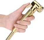 Taps Bathroom Shower Water Spray Head with Handle - Golden Bidet Toilet Companion Bidet Butt Washer Set - Image 2
