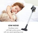 WECLEAN Butler 4G Silent Cordless Vacuum Cleaner - 160W DC Motor, 16 kPa, 0.8-Litre Dust Container, HEPA Grade 10, Operating Time: 20-35 Minutes, Hand and Floor Vacuum Cleaner - Black - Image 3