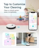 yeedi vac Robot Vacuum - Ultra-Slim Design, Powerful 3000Pa Suction, Carpet Detection, Smart Visual Mapping Navigation Ideal for Carpet, Hard Floor Cleaning, Pets Alexa Compatible, Wi-Fi Connected - Image 2