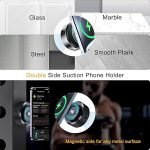 Magnetic Car Suction Cup Holder,Suction Cup Phone Mount, Portable Magnetic Phone Holder,360°3D Rotation & Safe View,Car Navigation Desktop Universal Support, for All Cell Phones (Black) - Image 2