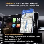 Magnetic Car Suction Cup Holder,Suction Cup Phone Mount, Portable Magnetic Phone Holder,360°3D Rotation & Safe View,Car Navigation Desktop Universal Support, for All Cell Phones (Black) - Image 4