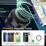 Magnetic Car Suction Cup Holder,Suction Cup Phone Mount, Portable Magnetic Phone Holder,360°3D Rotation & Safe View,Car Navigation Desktop Universal Support, for All Cell Phones (Black) - Image 3