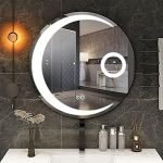 Round Bathroom Mirror with Led Lights, 600mm lluminated Wall Mounted Vanity Mirror with Demister with Demister Bathroom led Mirror with Touch Switch Dimmable IP54 Rated Waterproof - Image 3
