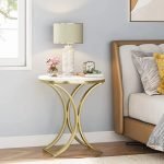 Side Table Small Coffee Table with Metal Frame - Image 4