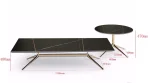 Hebena Modern Coffee Table,Faux Marble Top Rectangular Coffee Table with Golden Metal Frame,Living Room Coffee Table Living Room Centre Table (Color : White, Size : 120x60x42cm) - Image 6