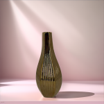 Ceramic Gold Vase for Flowers Bud Vase Geometrical Design Reed Diffuser Bottle for Home Office Table Decorative