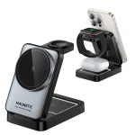2025 Upgraded 3-in-1 Wireless Charger for iPhone,Travel Magnetic Charger Stand Nightlight Foldable Wireless Charging Station Compatible with Magsafe Charger&iPhone 16/15/14/13/12,Apple Watch&AirPods - Image 6