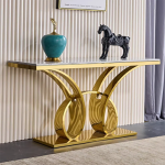 YY Simple and Light Luxury Stainless Steel Entrance Foyer Decorative Corridor Partition Side Table a Long Narrow Table - Image 3