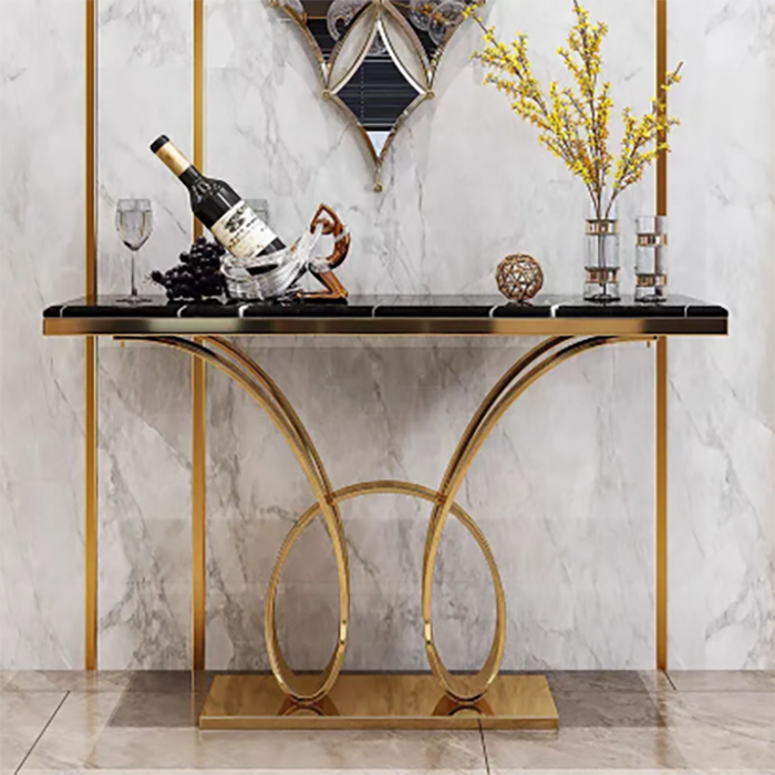 Screenshot 2025-07-30 151726 copy YY Simple and Light Luxury Stainless Steel Entrance Foyer Decorative Corridor Partition Side Table a Long Narrow Table - Image 1