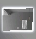 Rectangle Bathroom Mirror 60 * 80cm Frameless LED Vanity Mirror Large Wall Mirror Anti-Fog Modern Decorative Mirror Dimmable White/Warm/Natural