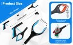 Grabber Reacher Tool for Elderly, 32" Foldable Pick up Stick Grabber Long Handy Mobility Aids Lightweight Reaching Tool for Trash Claw Pick up Stick Arm Extension Litter Picker, 5 Color(Cute)