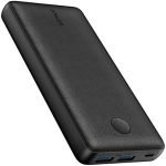 Anker Power Bank 20000 mAh, Black - A1363H11 + Free Gift Anker PowerLine Lightning Cable 1ft - A81140