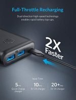 Anker Power Bank 20000 mAh, Black - A1363H11 + Free Gift Anker PowerLine Lightning Cable 1ft - A81140 - Image 2