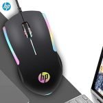 HP M160 High-Performance Gaming Mouse, USB Wired Connectivity, RGB, Lightweight, High Precision, Smooth Tracking Ergonomic Computer Mouse, White