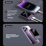Click to enlarge the image EGEN PD 22.5w Magnetic Power Bank 10000mah, Metal 15w Wireless Fast Charger, Mag-safe Portable External Battery, Compatible for iPhone14 13 12/13 12 Mini/Pro/Max/14 Plus (10000mAh, Gray) - Image 6