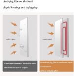 Rectangle Bathroom Mirror 60 * 80cm Frameless LED Vanity Mirror Large Wall Mirror Anti-Fog Modern Decorative Mirror Dimmable White/Warm/Natural - Image 2