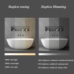 Rectangle Bathroom Mirror 60 * 80cm Frameless LED Vanity Mirror Large Wall Mirror Anti-Fog Modern Decorative Mirror Dimmable White/Warm/Natural - Image 5