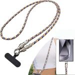 UOEPOWA [2 in 1] USB-C to USB-C Cable + Phone Lanyard for Travel, 3.94ft 60W High Speed USB C Charger Cable, Data Transfer Cord, 7mm Thick Mobile Phone Strap, Crossbody Phone Lanyard for iphone 15 etc