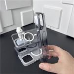Corrugated Pattern Magnetic Wireless Charge Case For iPhone 15 14 13 Pro Max Transparent Hard PC Cover,For iPhone 14 PRO MAX,Matte Transparent - Image 2