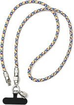 UOEPOWA [2 in 1] USB-C to USB-C Cable + Phone Lanyard for Travel, 3.94ft 60W High Speed USB C Charger Cable, Data Transfer Cord, 7mm Thick Mobile Phone Strap, Crossbody Phone Lanyard for iphone 15 etc - Image 2