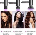 XJZM Hair Dryer, 2000W Powerful Constant Temperature Hair Dryer, with Ion Adjustment Function, Fast Hair Dryer Style Hair Dryer, 3 Speed, 3 Nozzles (pearl white) - Image 3