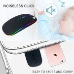 Monster KM3 LED Wireless Mouse Bluetooth Mouse,Rechargable LED Dual Modes (Bluetooth5.2+2.4G) Silent Slim Portable Optical Office Mouse with 3 Adjustable DPI for MacBook,Chromebook,Laptop,PC,Desktop,ipad,Mac - Image 3