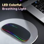 Monster KM3 LED Wireless Mouse Bluetooth Mouse,Rechargable LED Dual Modes (Bluetooth5.2+2.4G) Silent Slim Portable Optical Office Mouse with 3 Adjustable DPI for MacBook,Chromebook,Laptop,PC,Desktop,ipad,Mac - Image 4