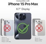 VENA Magnetic Ring Case for iPhone 15 Pro Max (6.7”) [Compatible with Magsafe] with Sturdy Stand, Drop Protection, Shockproof Translucent Back Slim Protective Phone Case - Translucent/White - Image 2