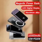 Click to enlarge the image EGEN PD 22.5w Magnetic Power Bank 10000mah, Metal 15w Wireless Fast Charger, Mag-safe Portable External Battery, Compatible for iPhone14 13 12/13 12 Mini/Pro/Max/14 Plus (10000mAh, Gray) - Image 3