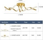 LED Dimmable Ceiling Light Living Room Lamp Dining Table Light Modern Pendant Lamp with Remote Control Dining Room Ceiling Lamp Height Adjustable Pendant Lamp for Bedroom Decoration Indoor Lamps - Image 4