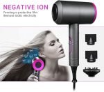 XJZM Hair Dryer, 2000W Powerful Constant Temperature Hair Dryer, with Ion Adjustment Function, Fast Hair Dryer Style Hair Dryer, 3 Speed, 3 Nozzles (pearl white) - Image 2