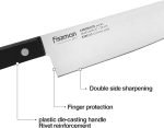 Fissman 7-Piece Knife Set Kanematsu with Wooden Block X30Cr13 Steel, Chef Knife 20cm, Slicing Knife 20cm,Bread Knife 20cm,Utility Knife 13cm,Pairing Knife 9cm,MultiFunctional Scissor 20cm - Image 3