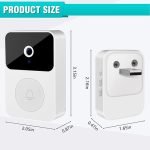 Smart Video Doorbell Camera Wireless WiFi Video Doorbell with Chime, Home Intercom HD Night Vision, Free Cloud Storage, Two-Way Audio, Smart Doorbell 2.4Ghz WiFi for Home Apartment Hospital Office - Image 5