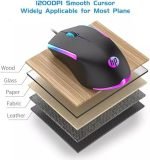 HP M160 High-Performance Gaming Mouse, USB Wired Connectivity, RGB, Lightweight, High Precision, Smooth Tracking Ergonomic Computer Mouse, White - Image 3