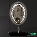 Spark Global Glass Oval Led Mirror with Sensor Dual light for Bathroom,Bedroom,Living Room,Washbasin