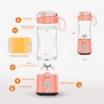 Portable Blenders, Personal Size Blender Smoothies and Shakes, Mini Blender 4000 mAh USB Rechargeable with Six Blades, Handheld Blender Sports,Travel - Image 5