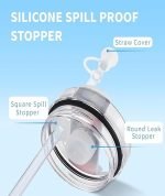 6 Pcs Stanley Cup Accessories, Spill Stopper Set for Straw cover2.0, Food Grade Straw Cover Cap, Accessories Including Straw Cap, Fix Leak Stopper and Lid Spill Plug. - Image 3