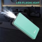 BONAI Portable Charger, 30000mAh Capacity External Battery Pack with Flashlight & 4-USB Outputs & Dual Inputs & 2 8-Pin Cables, Power Bank Fast Charging for iPhone Android Phone iPad etc-Green - Image 2