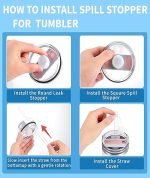 6 Pcs Stanley Cup Accessories, Spill Stopper Set for Straw cover2.0, Food Grade Straw Cover Cap, Accessories Including Straw Cap, Fix Leak Stopper and Lid Spill Plug. - Image 4