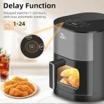 Uten Dual Blaze Air Fryer 5.5L Visual Window, Color Screen, 14 Pre Menus, Delayed Start, Stainless Oil Net, 2 Fast Heaters Independently Controllable, No Flip Food, Oil Free, Enery Save, Fast Cooking - Image 6
