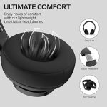 Monster Mission 100 Bluetooth Headphones, On Ear Headphones with Immersive Bass, Crystal Clear Call, 40H Playtime, Bluetooth 5.4, Comfortable Fit Wireless Headset for Travel Work (Black,White) - Image 4