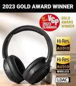Edifier W820NB Plus Headphones with Hybrid Active Noise Cancellation – LDAC Codec – Hi-Res Audio Wireless & Wired – Quick Charge Function – 49 Hours Playtime – Over Ear Bluetooth V5.2 – Black - Image 3
