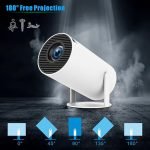 New upgraded HY300 Pro smart projecto LED Projector Android 11.0 WiFi 6 BT 5.0 Portable Home Theater Projector Durable and Convenient Automatic keystone correction - Image 3