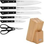 Fissman 7-Piece Knife Set Kanematsu with Wooden Block X30Cr13 Steel, Chef Knife 20cm, Slicing Knife 20cm,Bread Knife 20cm,Utility Knife 13cm,Pairing Knife 9cm,MultiFunctional Scissor 20cm - Image 2