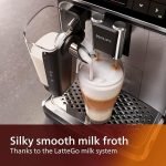 PHILIPS 4300 Series Fully Automatic Espresso Machine – LatteGo Milk Frother, 8 Coffee Types, Intuitive Touchscreen, Black, (EP4347/94) - Image 3